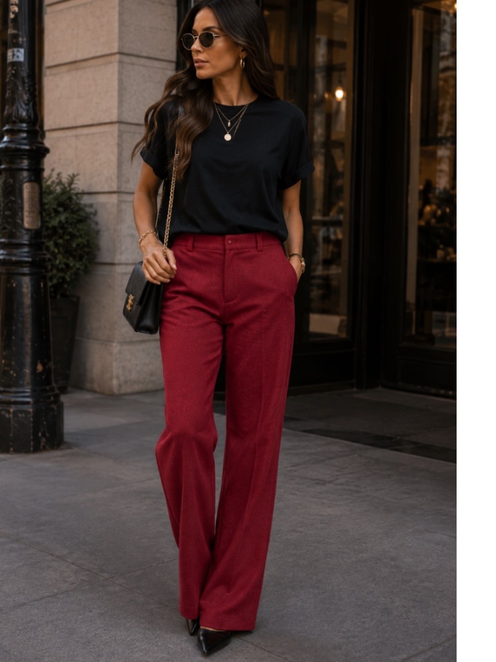 Ulla Johnson wool trousers. Red Pants. Mid-to-low rise. Size 10